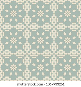 Antique seamless background Round Cross Frame Line Flower, Ideal for wallpaper decoration or greeting card design template.