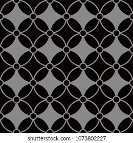 Antique seamless background Round Cross Curve Flower Frame, Ideal for wallpaper decoration or greeting card design template.
