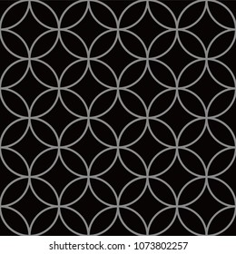 Antique seamless background Round Cross Frame Geometry, Ideal for wallpaper decoration or greeting card design template.