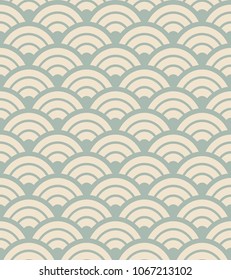 Antique seamless background Round Curve Cross Scale, Ideal for wallpaper decoration or greeting card design template.