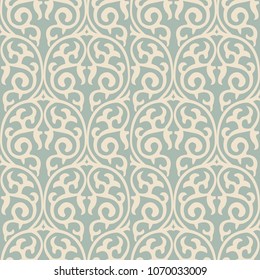 Antique seamless background Round Curve Spiral Cross Frame Vine, Ideal for wallpaper decoration or greeting card design template.