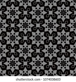 Antique seamless background Round Curve Star Cross Frame Flower, Ideal for wallpaper decoration or greeting card design template.