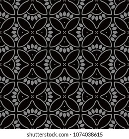 Antique seamless background Round Curve Cross Flower Petals Frame, Ideal for wallpaper decoration or greeting card design template.