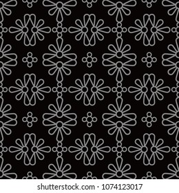 Antique seamless background Round Curve Cross Petals Flower, Ideal for wallpaper decoration or greeting card design template.