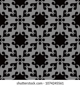 Antique seamless background Round Curve Spiral Cross Check Heart Frame, Ideal for wallpaper decoration or greeting card design template.