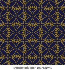 Antique seamless background Round Curve Cross Flower Petals Frame, Ideal for wallpaper decoration or greeting card design template.