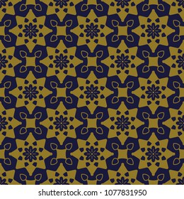 Antique seamless background Round Curve Star Cross Frame Flower, Ideal for wallpaper decoration or greeting card design template.
