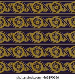 Antique seamless background round spiral cross flower
