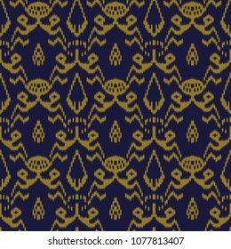 Antique seamless background Sawtooth Edge Aboriginal Cross Botanic Frame, Ideal for wallpaper decoration or greeting card design template.