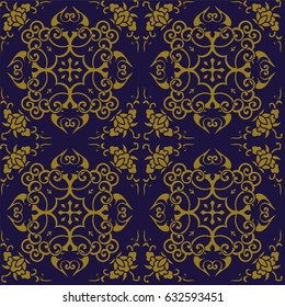 Antique seamless background spiral cross frame flower
