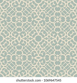 Antique seamless background Spiral Curve Cross Frame Flower Lace, Ideal for wallpaper decoration or greeting card design template.