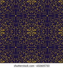 Antique seamless background spiral curve cross frame
