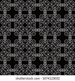 Antique seamless background Spiral Vortex Curve Cross Square Frame, Ideal for wallpaper decoration or greeting card design template.