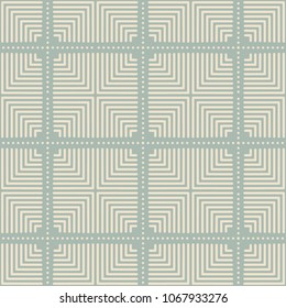 Antique seamless background Square Check Cross Round Dot Line, Ideal for wallpaper decoration or greeting card design template.