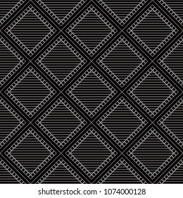 Antique seamless background Square Check Cross Frame Line, Ideal for wallpaper decoration or greeting card design template.