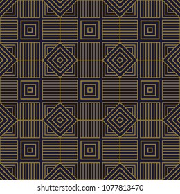 Antique seamless background Square Check Spiral Cross Frame Line, Ideal for wallpaper decoration or greeting card design template.