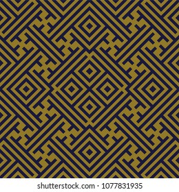 Antique seamless background Square Check Cross Tracery Spiral Frame, Ideal for wallpaper decoration or greeting card design template.