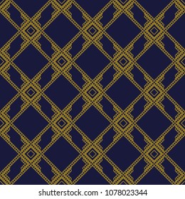 Antique seamless background Square Check Cross Frame Geometry Line, Ideal for wallpaper decoration or greeting card design template.