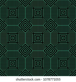 Antique seamless background Square Check Spiral Cross Frame Line, Ideal for wallpaper decoration or greeting card design template.