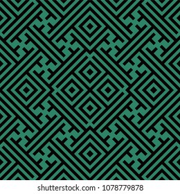 Antique seamless background Square Check Cross Tracery Spiral Frame, Ideal for wallpaper decoration or greeting card design template.