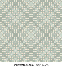 Antique seamless background square check cross geometry frame