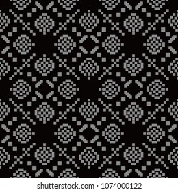Antique seamless background Square Mosaic Cross Check Geometry, Ideal for wallpaper decoration or greeting card design template.