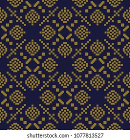 Antique seamless background Square Mosaic Cross Check Geometry, Ideal for wallpaper decoration or greeting card design template.