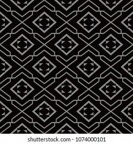 Antique seamless background Star Geometry Check Spiral Cross Frame, Ideal for wallpaper decoration or greeting card design template.