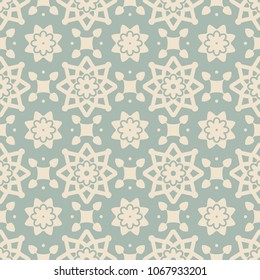 Antique seamless background Star Round Cross Flower Frame, Ideal for wallpaper decoration or greeting card design template.