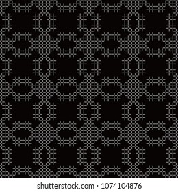Antique seamless background Stitch Cross Geometry Mosaic Check Line, Ideal for wallpaper decoration or greeting card design template.