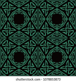 Antique seamless background Triangle Polygon Aboriginal Cross Frame Chain, Ideal for wallpaper decoration or greeting card design template.