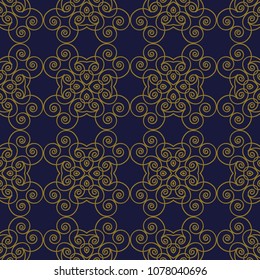 Antique seamless background Vortex Spiral Curve Cross Frame Vine, Ideal for wallpaper decoration or greeting card design template.
