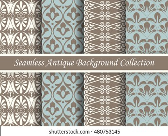 Antique seamless brown background collection