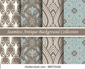 Antique seamless brown background collection
