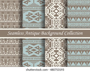 Antique seamless brown background collection