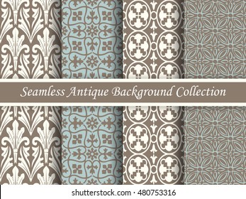 Antique seamless brown background collection