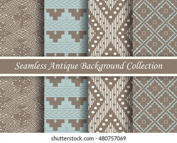 Antique seamless brown background collection