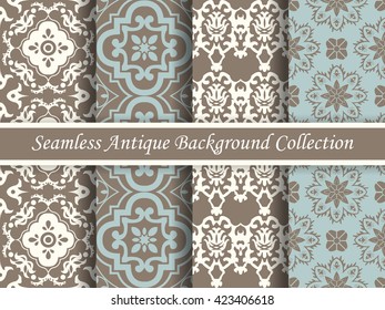 Antique seamless brown background collection_100
