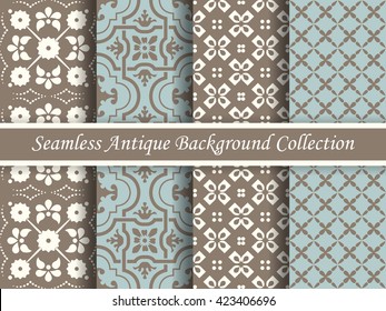 Antique seamless brown background collection_115
