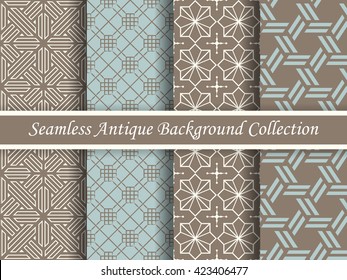 Antique seamless brown background collection_120
