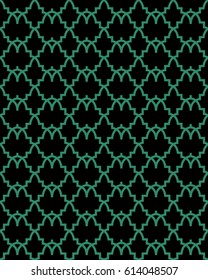 Antique seamless green background curve frame geometry line