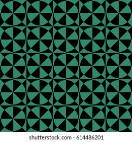 Antique seamless green background round cross geometry