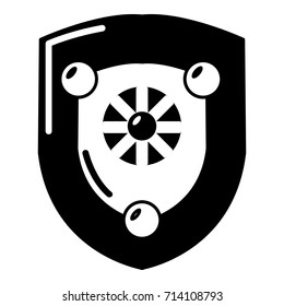 Antique shield icon. Simple illustration of shield vector icon for web isolated on white background