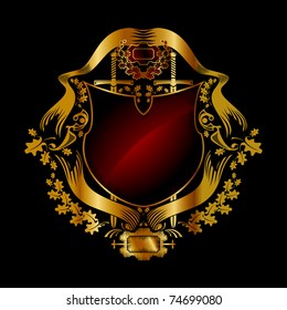 antique shield, vector