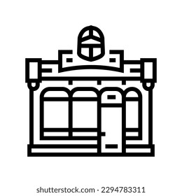 antique shop line icon vector. antique shop sign. isolated contour symbol black illustration