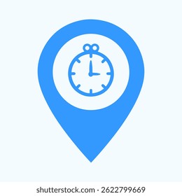 Antique Shop Map Pin Vector, Vintage Icon, Retro Location Marker