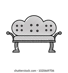 antique sofa isolated icon