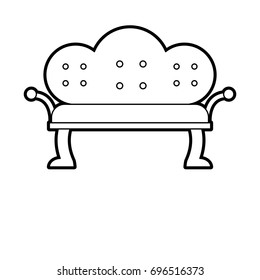 antique sofa isolated icon