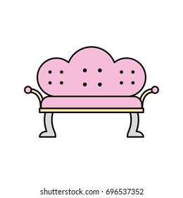 antique sofa isolated icon