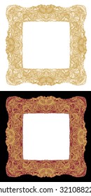 Antique square frame variants